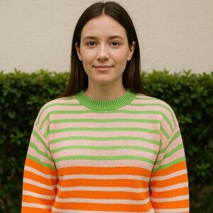 Cotton On Colorful Striped Knit Sweater